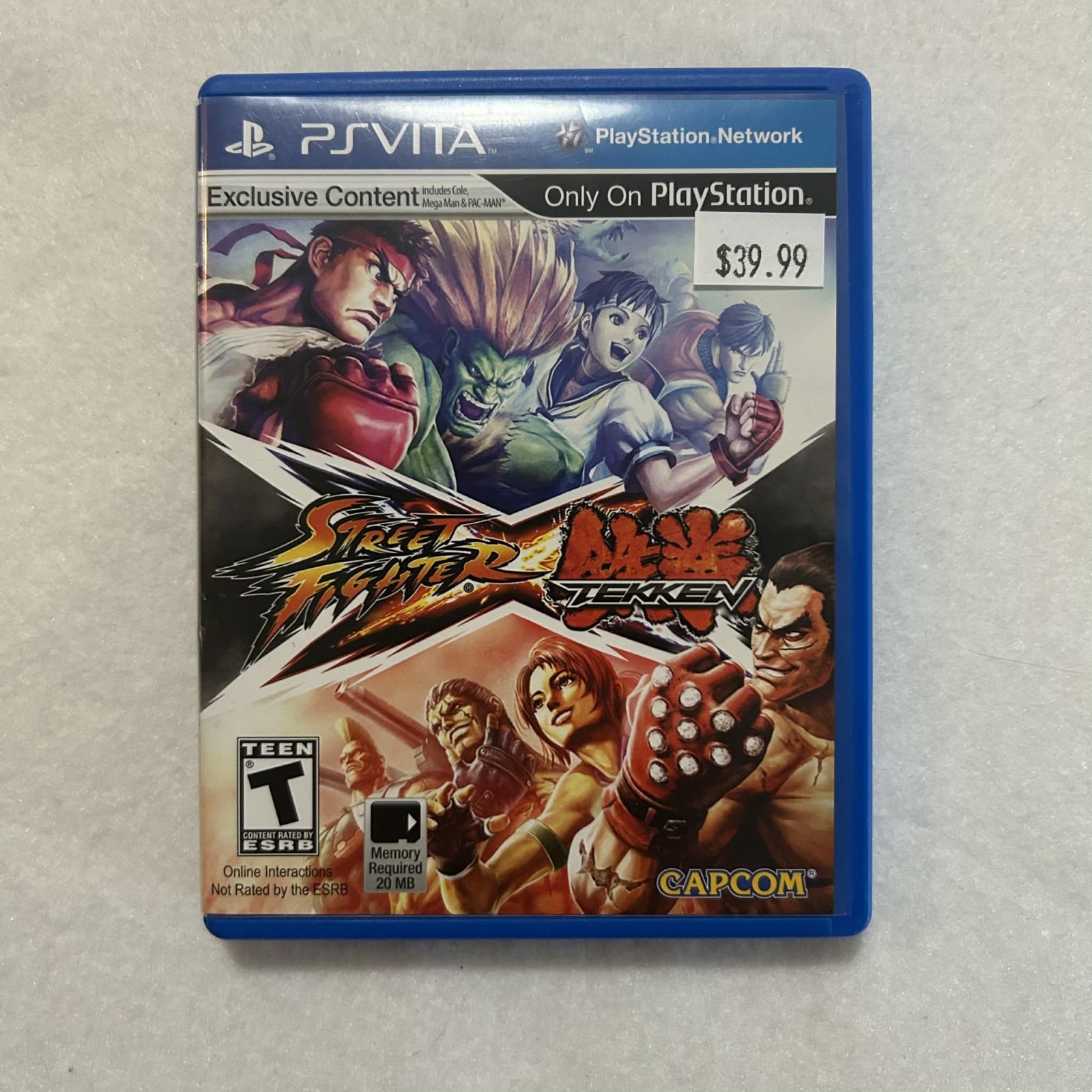 Street Fighter X Tekken (Sony PlayStation Vita, 2012) Authentic, Cleaned, Tested