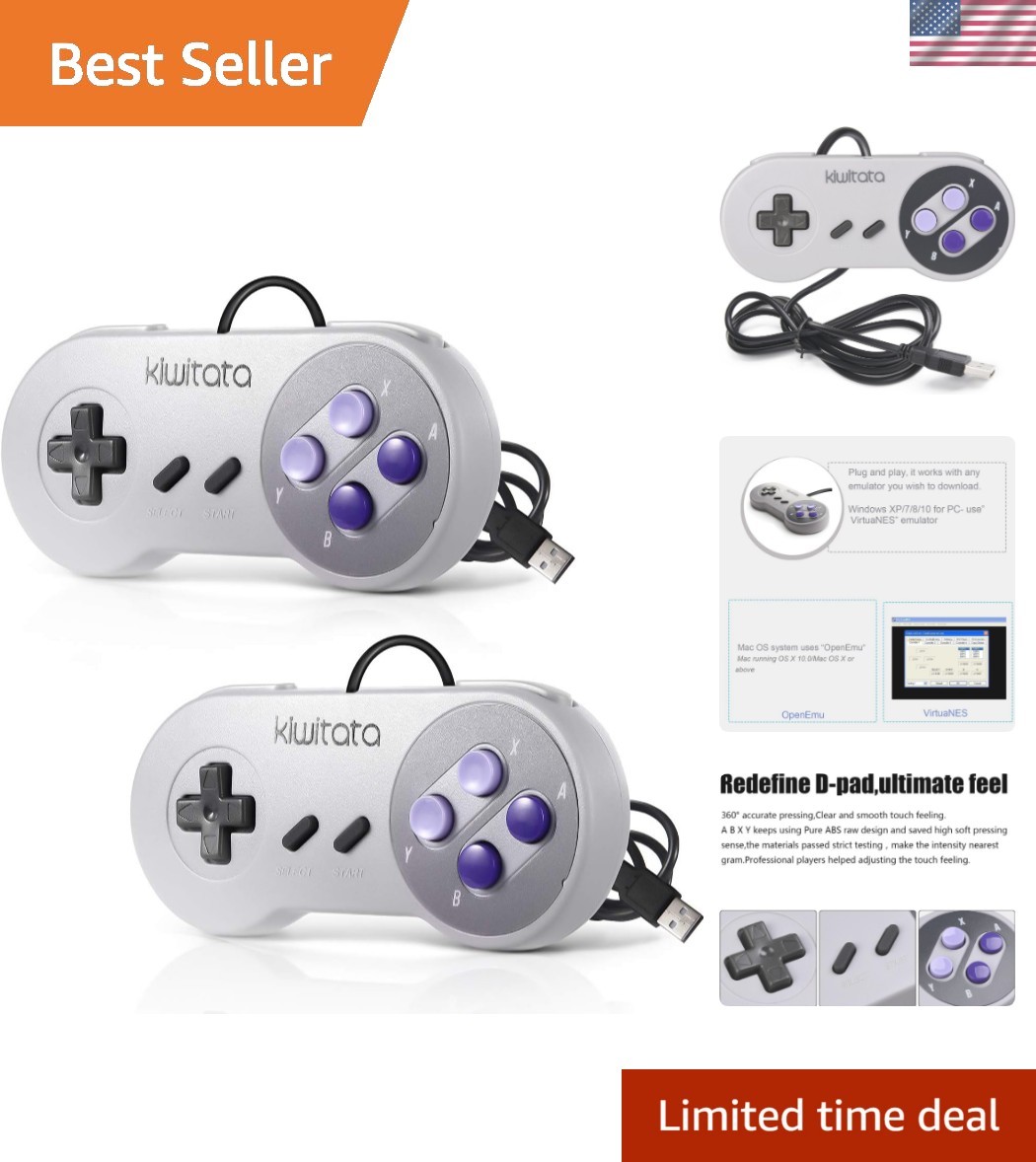 Classic SNES USB Game Controller Set – Perfect for Raspberry Pi & PC Gamers