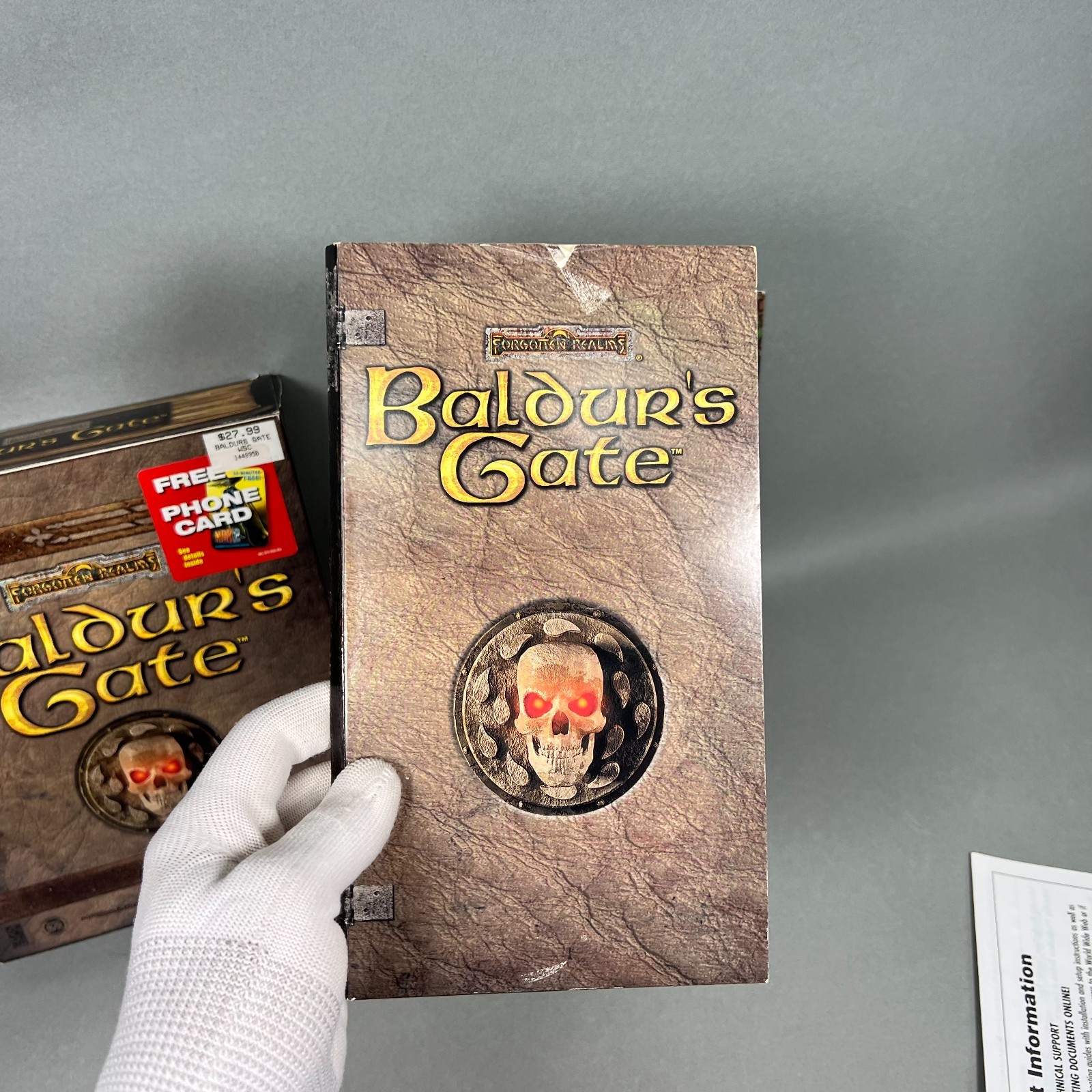 Baldur’s Gate Big Box PC 1998 Forgotten Realms CIB Complete + Phone Card + Map