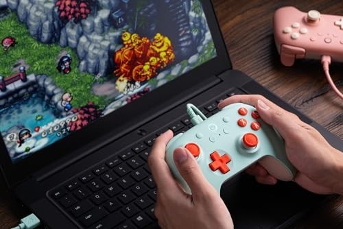 Wired Gamepad 12 Button USB Mint Color for Android Windows PC Gaming Controller