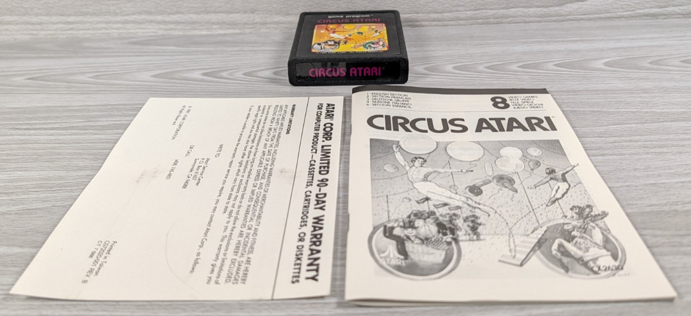 Atari 2600 Games Bundle Lot, CIB, Centipede, Grand Prix, Circus, Video Olympics