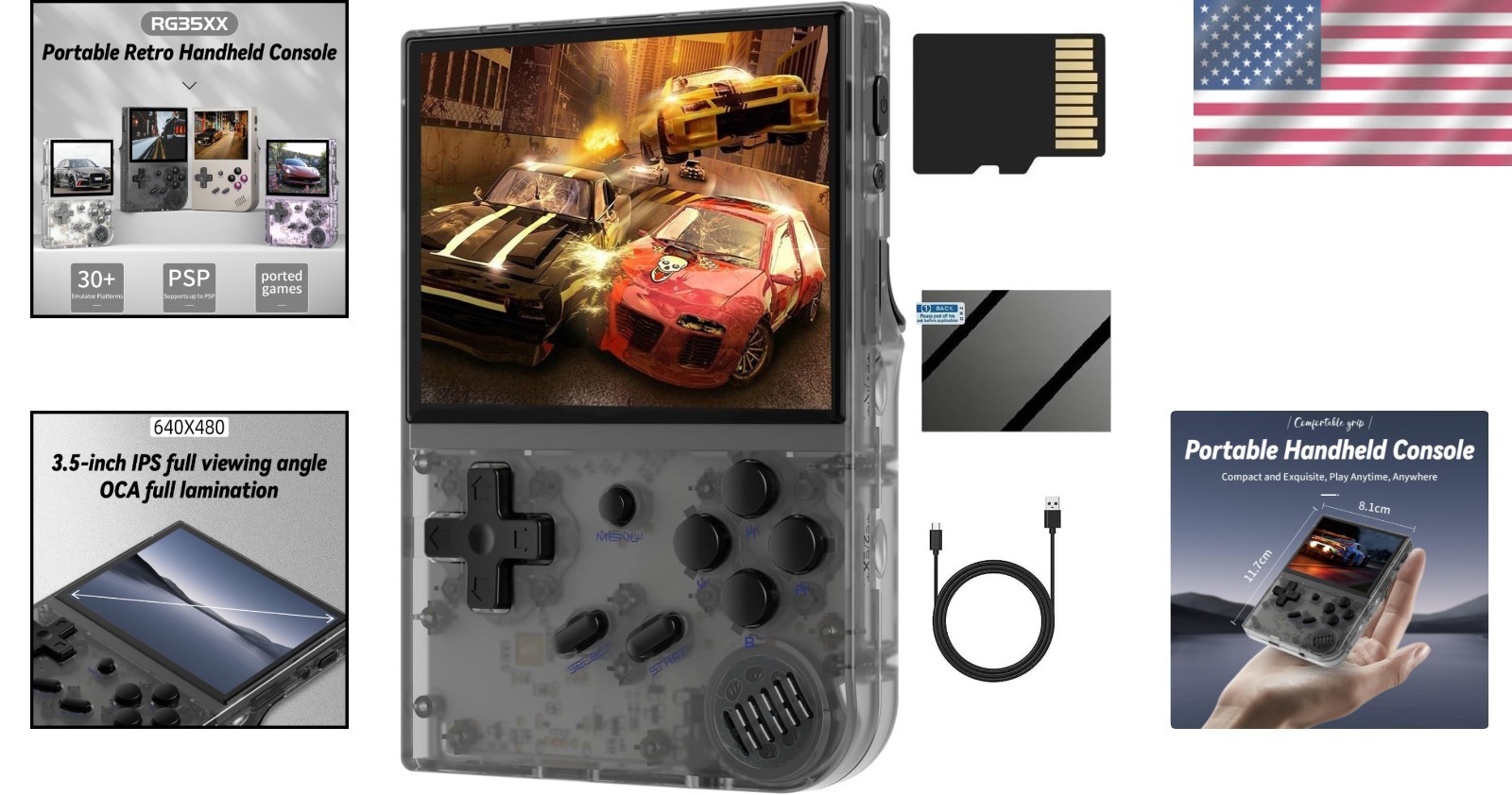 Anbernic RG35XX Console – 3.5″ IPS Display, 2100mAh Battery & Classic Games
