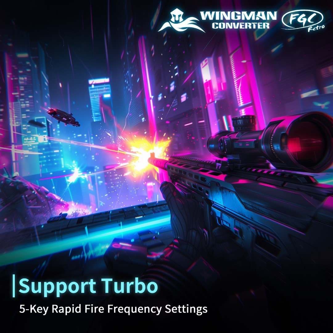 Brook Wingman FGC Retro: PS1 & PS2 Controllers for PS5 / PS4 / PC with Turbo