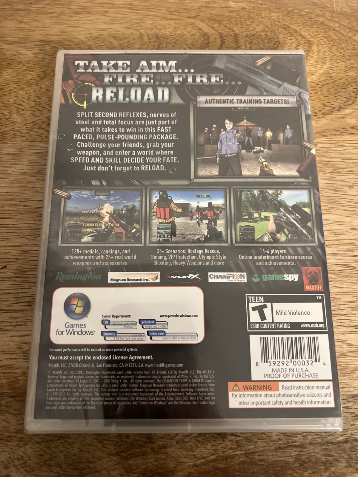 Reload Video Game Pc Cd-ROM T-Teen Mastiff (Factory Sealed)