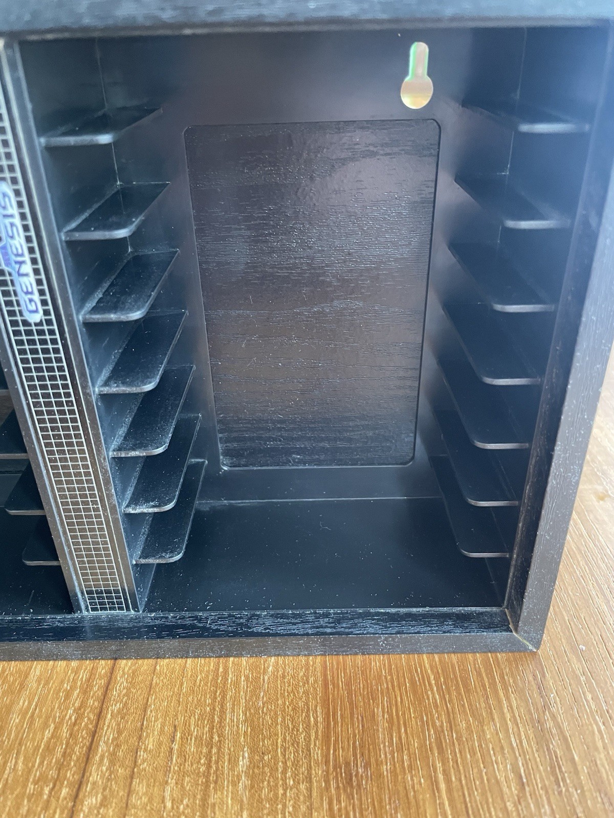 SEGA Genesis 24 Game Cartridge Wall Mount Holder Storage Rack Black FREE SHIP!!!