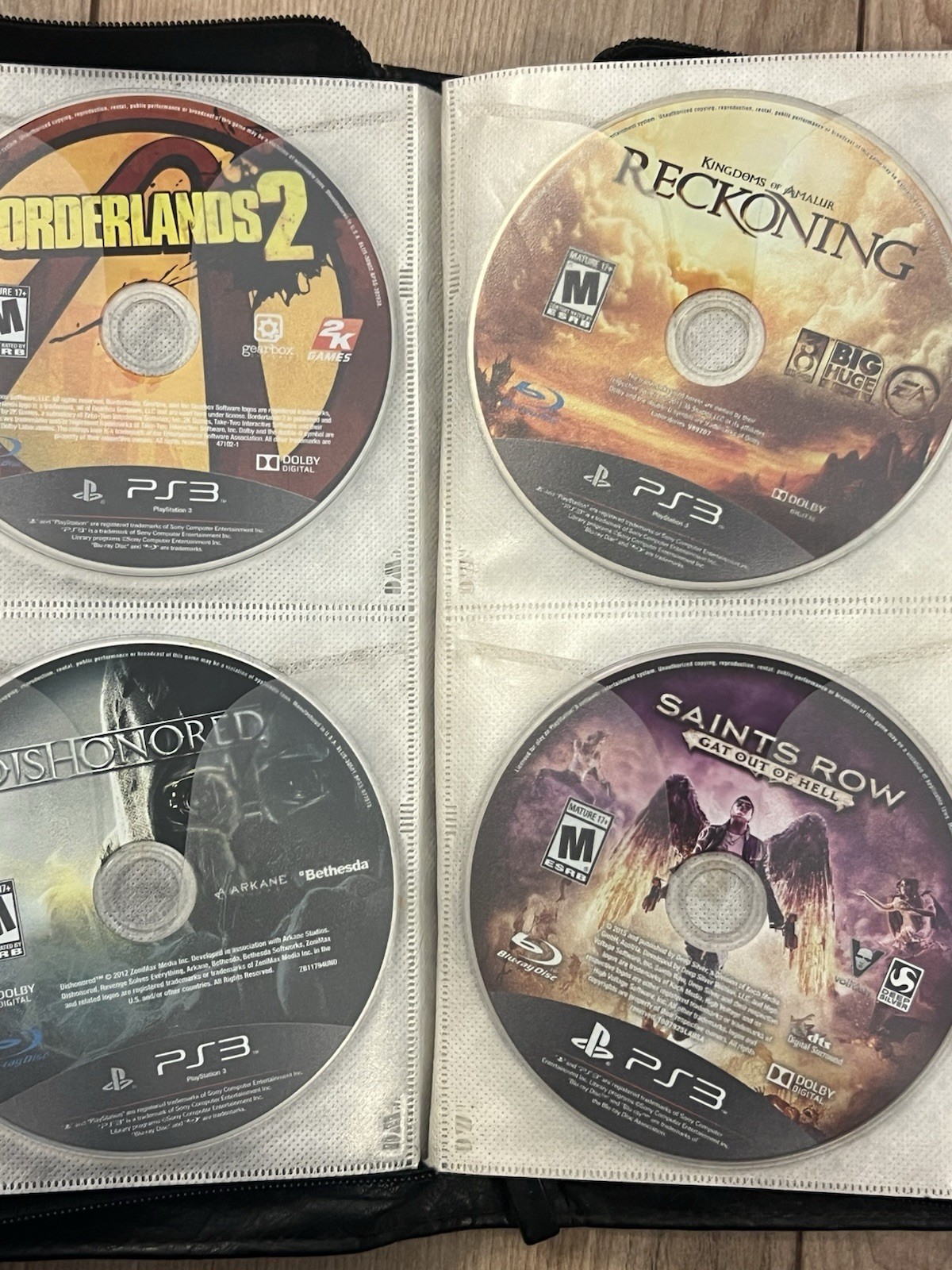 Lot Of 64 Sony Playstation 3 PS3 Disc Only Games Binder Untested Mixed Games