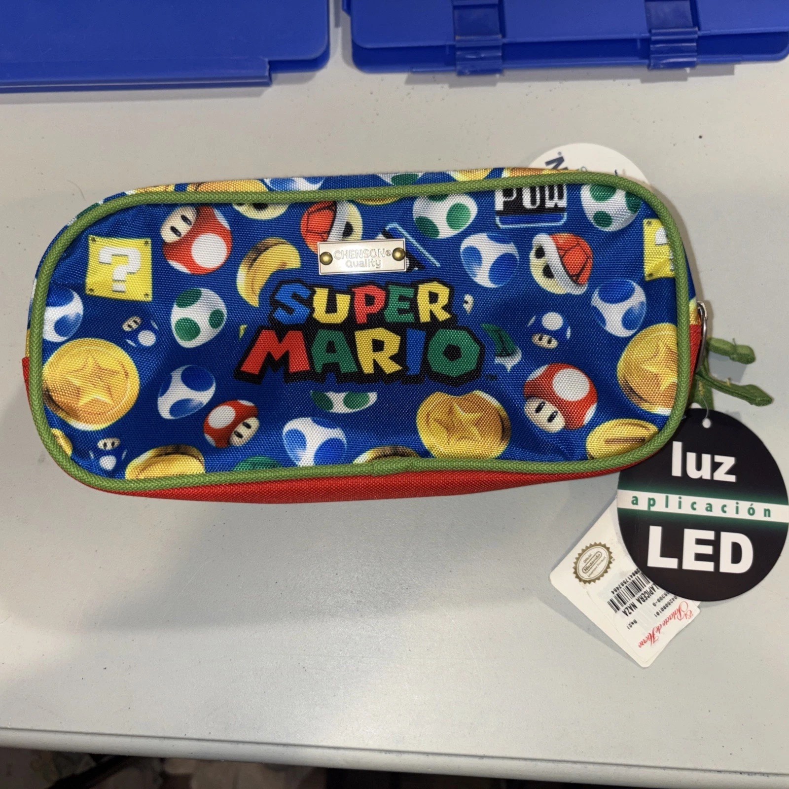 Mario Nintendo Switch Case Lights Up. 3 Pockets NWT