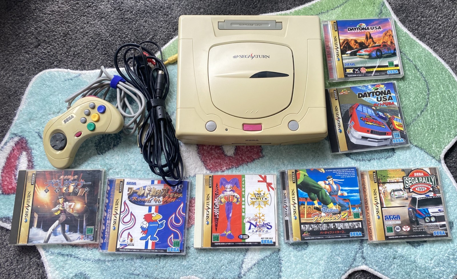 SEGA Saturn Bundle HST-3220 NTSC-J Boxed + 7 Games!!!