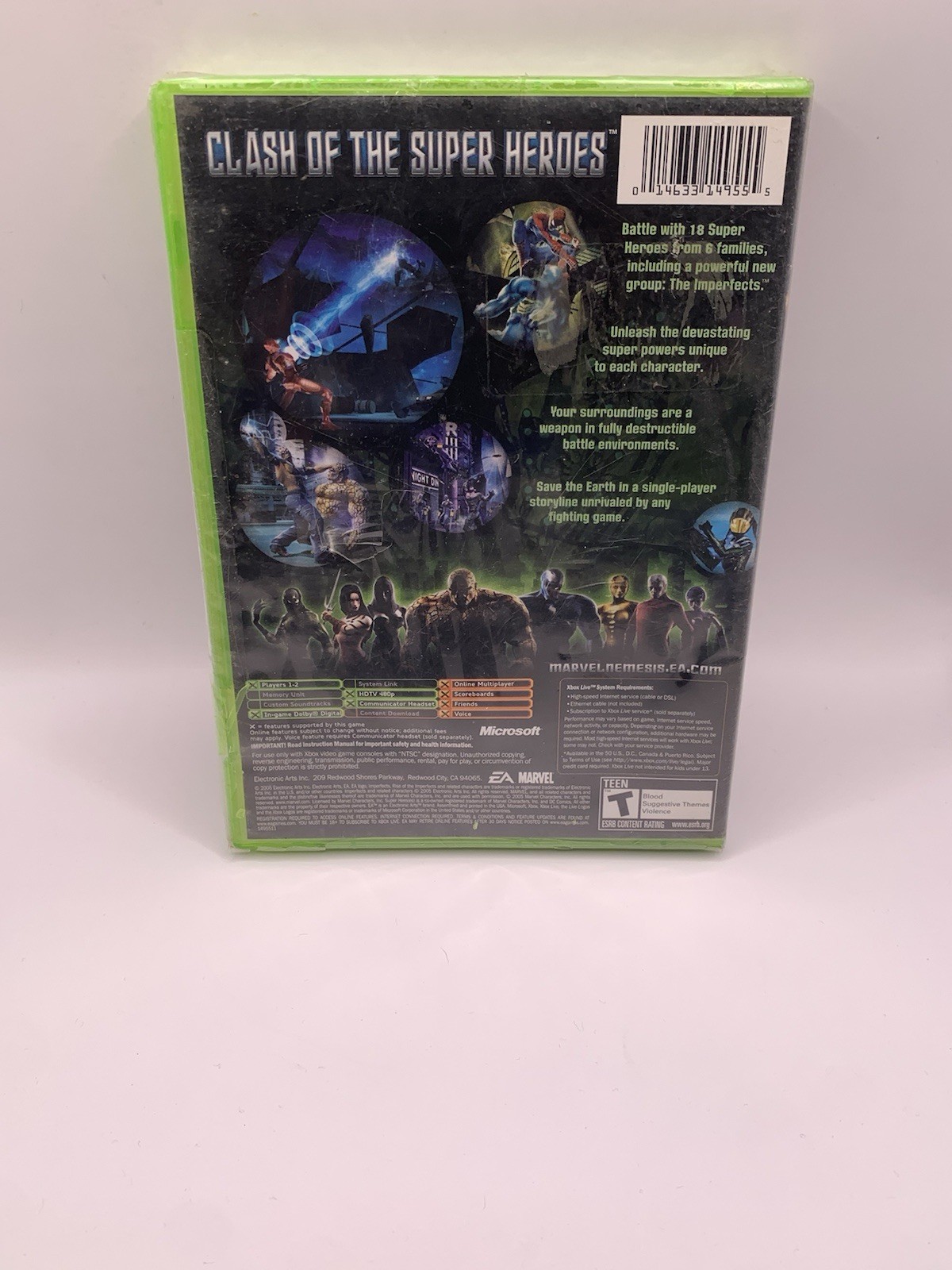 Marvel Nemesis: Rise of the Imperfects (Microsoft Xbox, 2005) Sealed Brand New
