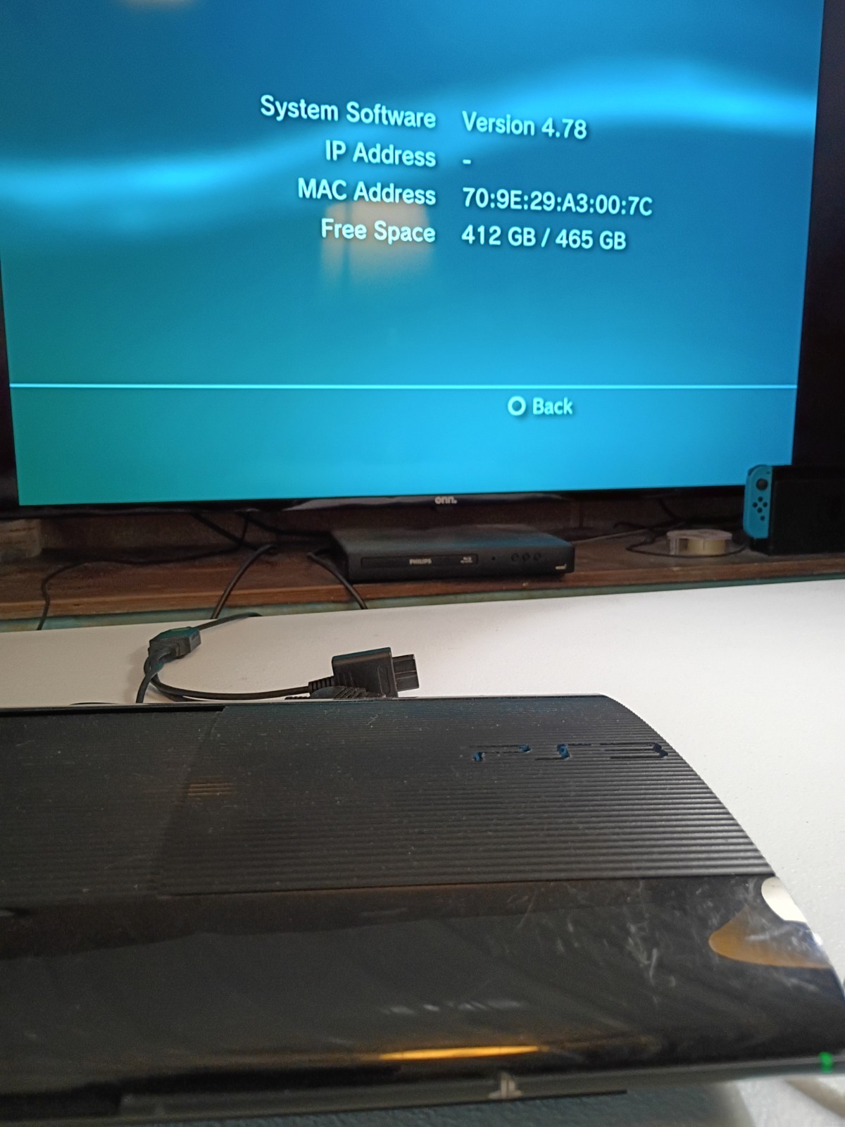 Sony PS3 Super Slim CECH-4301C 500GB Console 1 Controller No Charger Cable