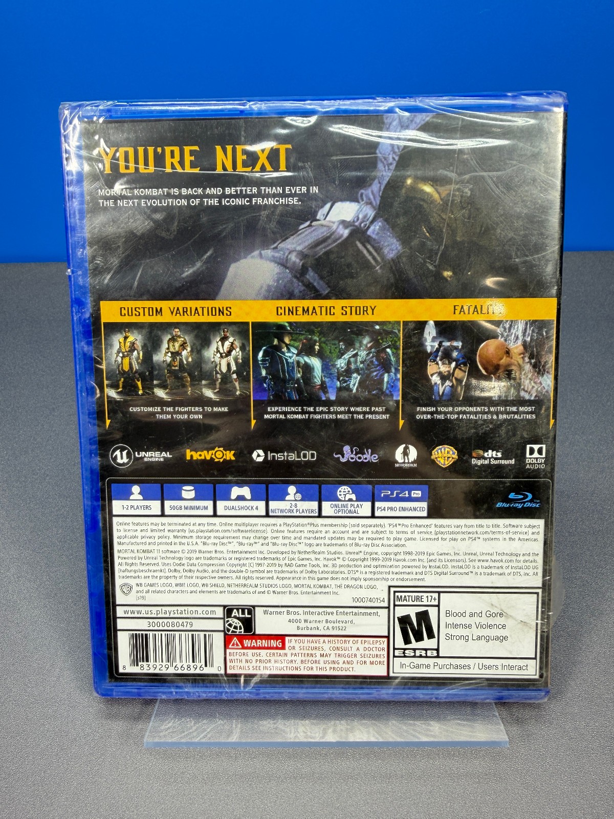 PS4 PLAYSTATION 4 MORTAL KOMBAT 11 GAME COMBAT BRAND NEW SEALED USA NTSC
