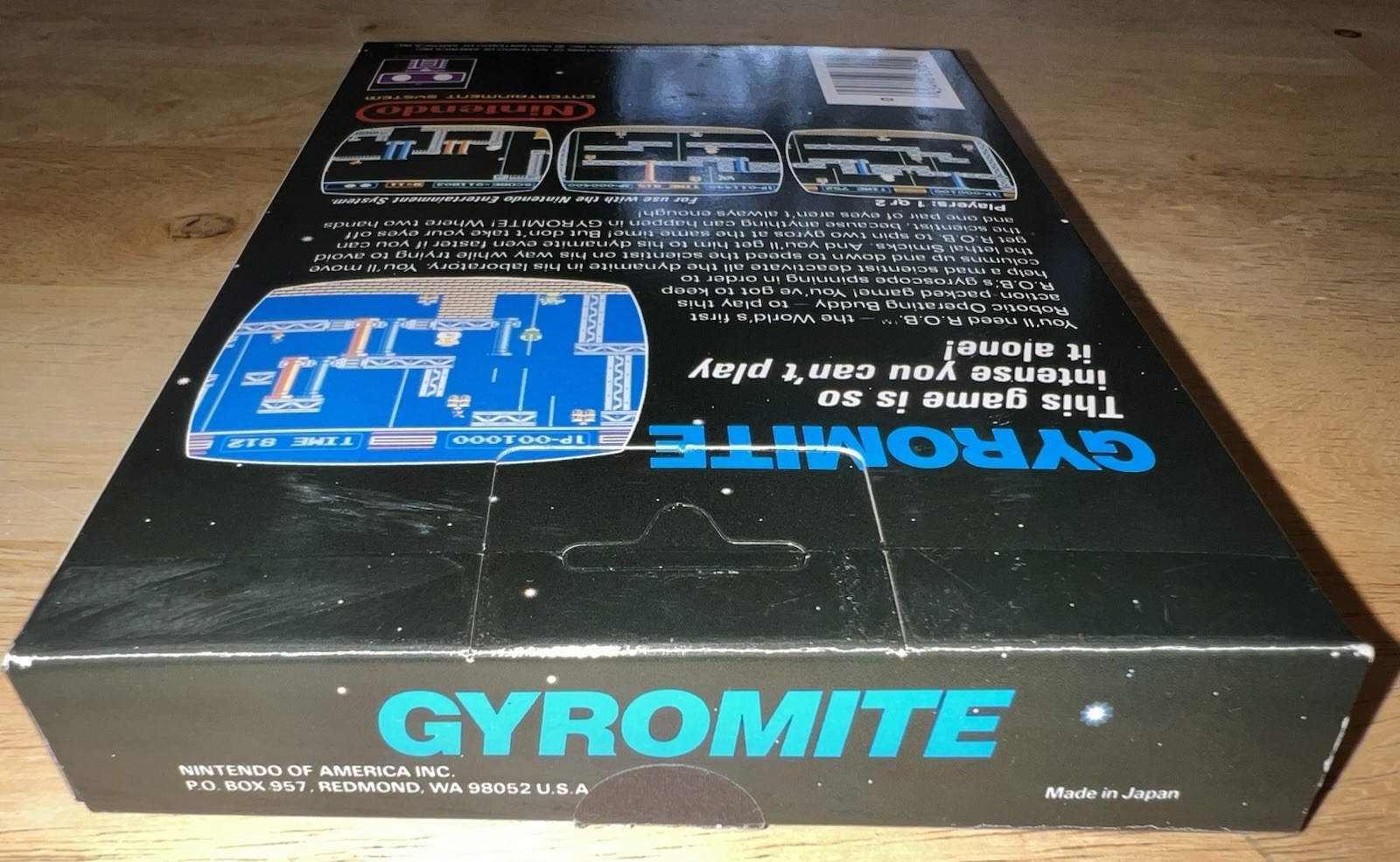 1985 Gyromite NES MATTE STICKER SEAL Hang-Tab NO CODES 1st BOX Nintendo TESTED!