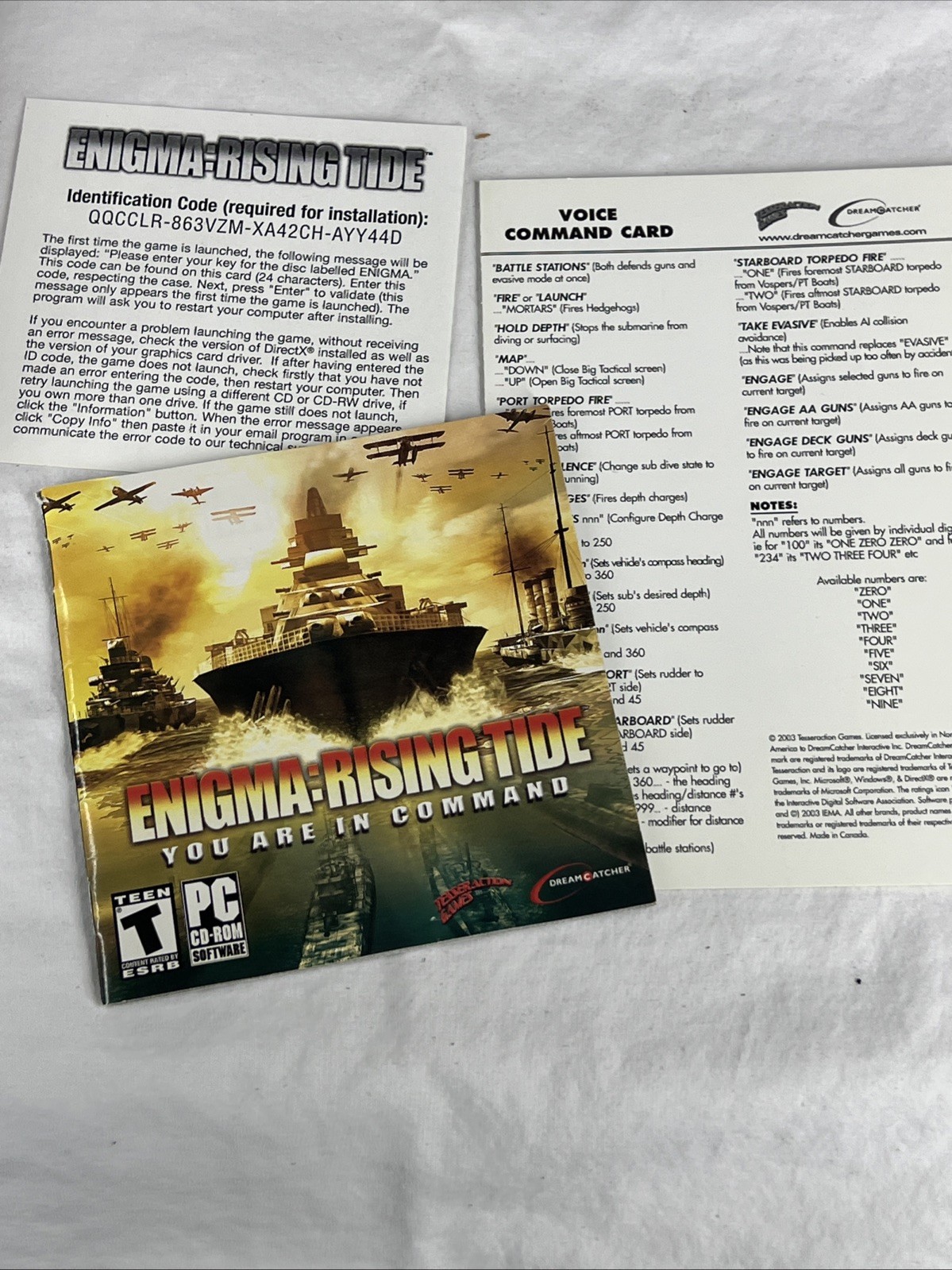 Enigma: Rising Tide Boxed Game PC CD-ROM 2003 Software Windows IBM Not Tested