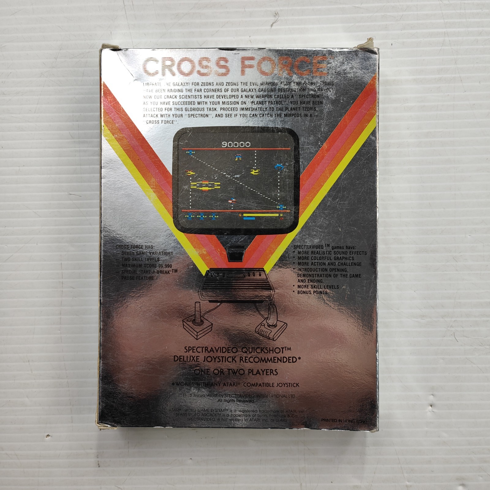 Atari 2600 Cross Force Game Spectravision 1982 CIB Complete in Box Collector