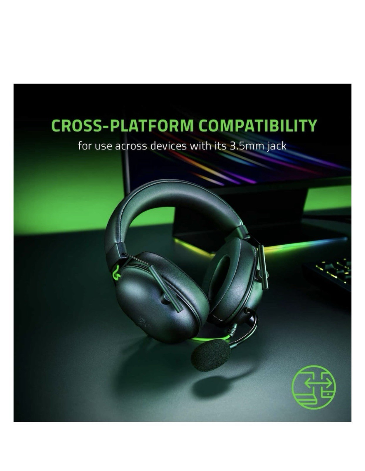 Razer BlackShark V2 X WiredGamingHeadset for PC PS5 PS4Switch Xbox XIS Xbox One