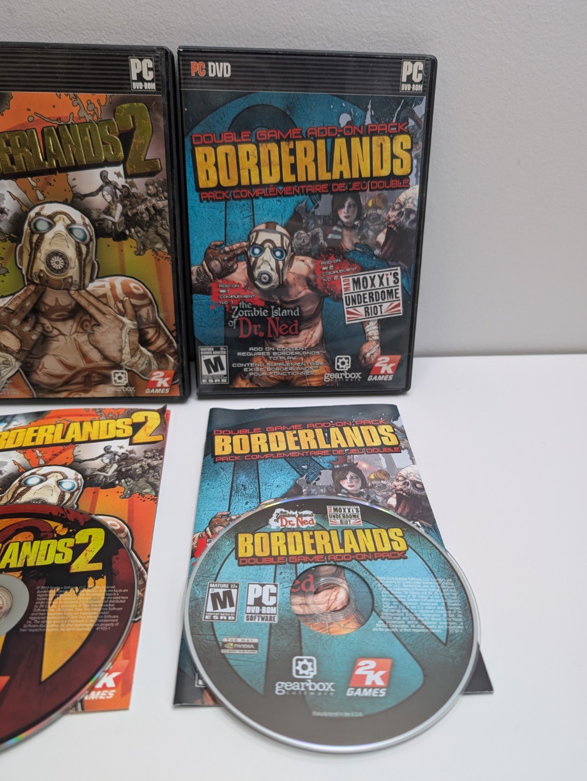 2K Games – Borderlands 1 & 2 PC Game Bundle – Zombie Island Mad Moxxi Lot – Used