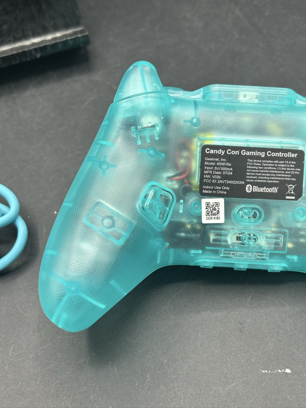 Candy Con Gaming Controller Teal Ergonomic Wired for Nintendo Switch