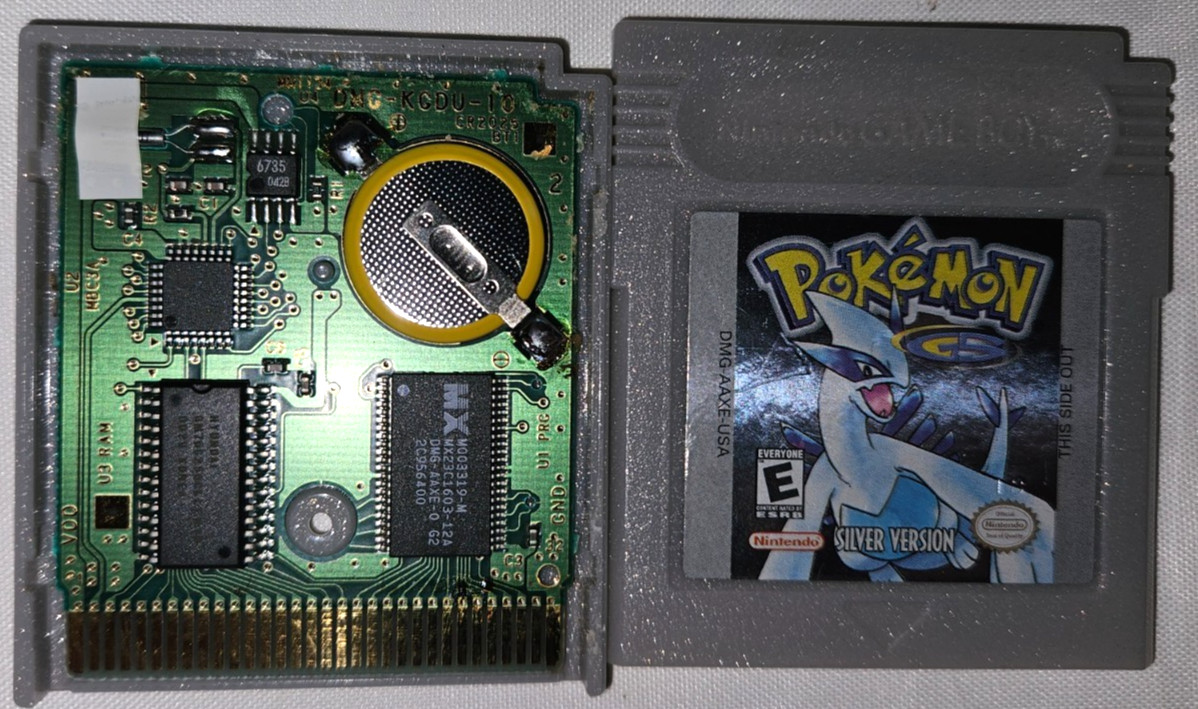 Pokemon Silver Cartridge Only Authentic Nintendo Game Boy New Battery USA Saves