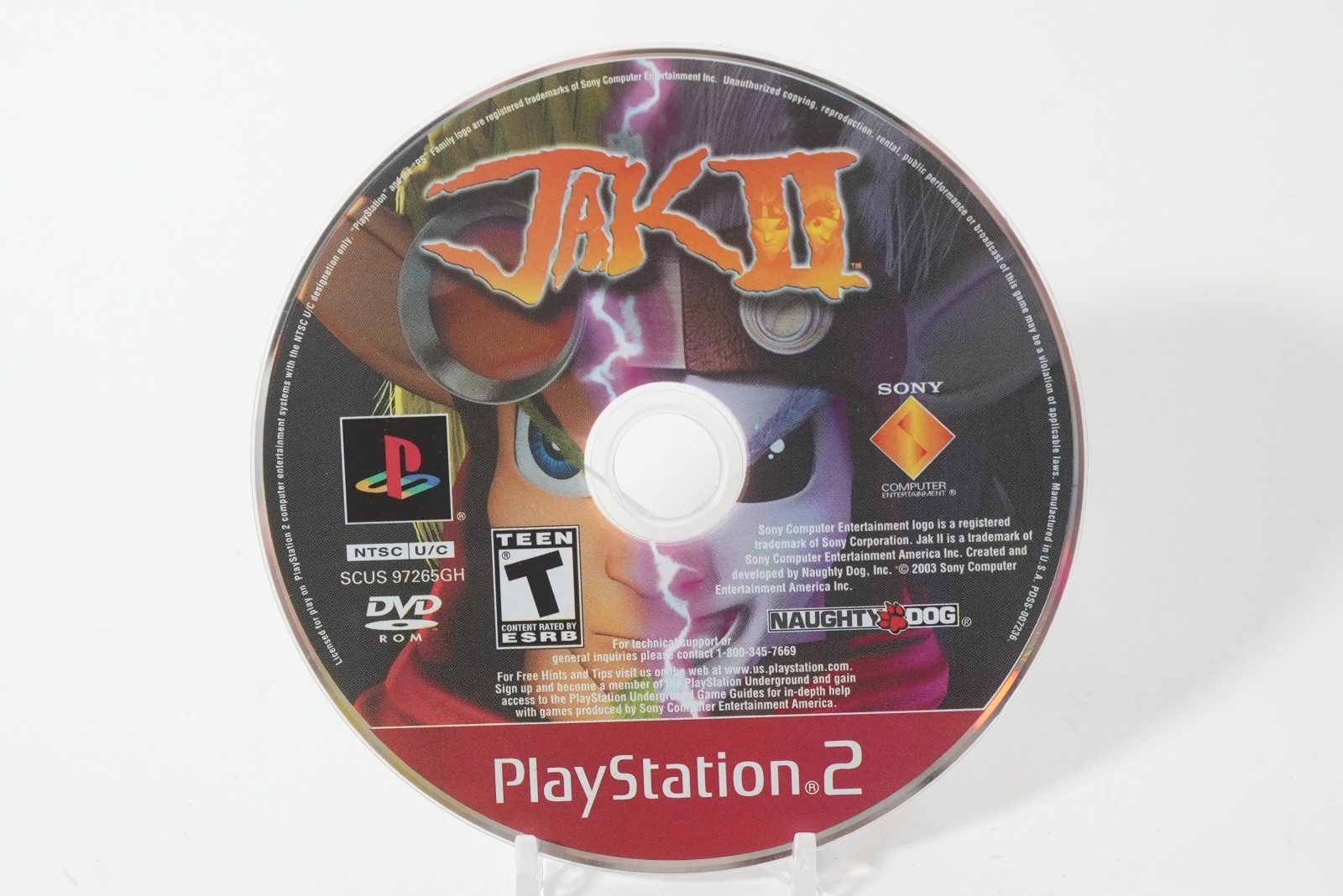 Jak II Sony PlayStation 2, 2003 Naughty Dog Greatest Hits No Manual Case Defect
