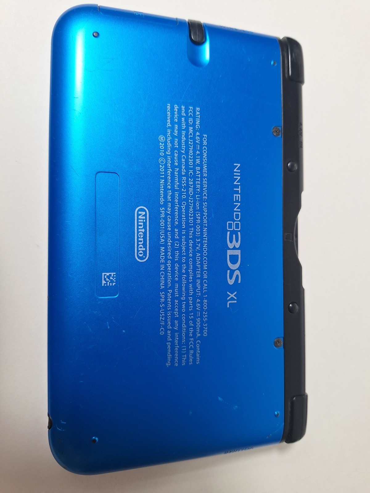 Nintendo 3DS XL Blue Black Handheld Console Charger Stylus Tested New Battery