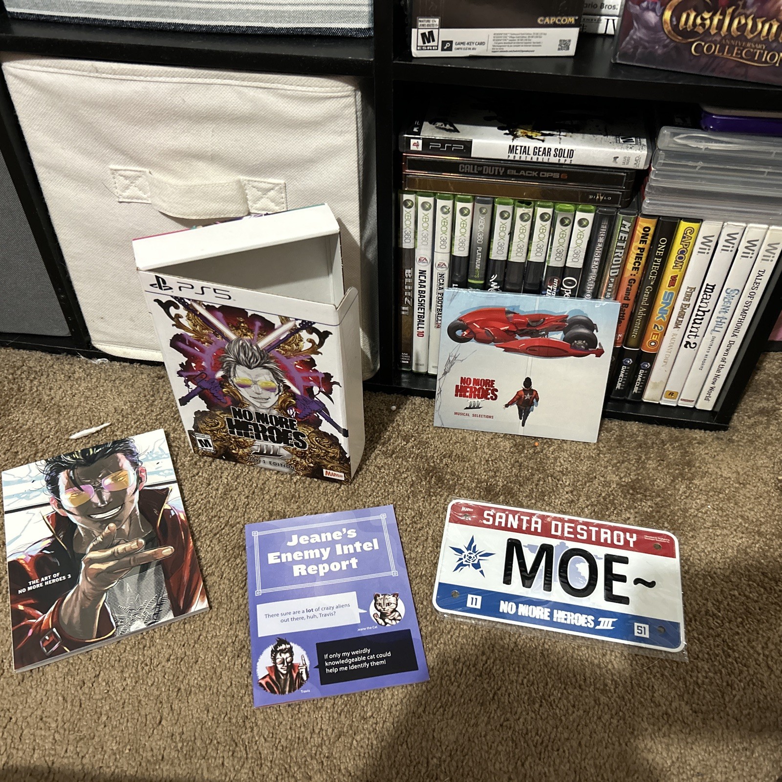 No More Heroes 3 – Day 1 Edition – Sony PlayStation 5 NO GAME! BOX AND EXTRAS!