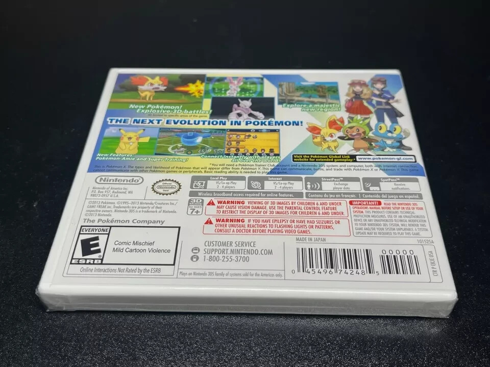 POKEMON X NINTENDO 3DS US EDITION BRAND NEW FACTORY SEALED