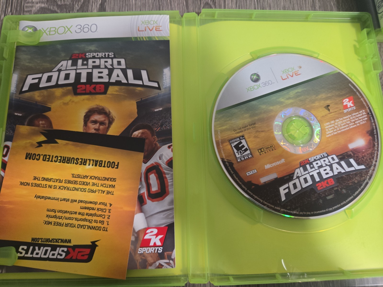 All-Pro Football 2K8 (Microsoft Xbox 360, 2007)