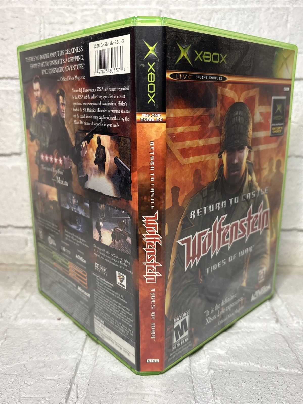Return To Castle Wolfenstein: Tides Of War Microsoft Xbox Complete Registration