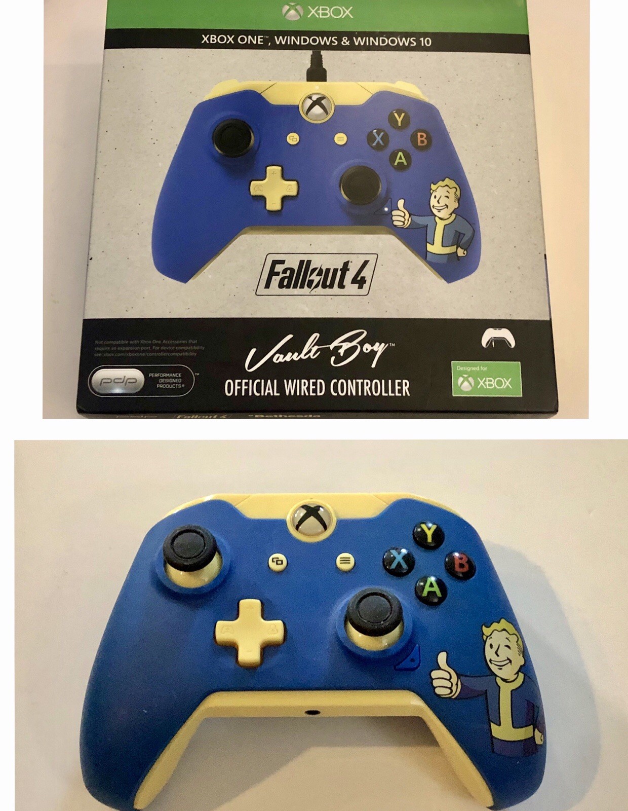 Fallout 4 Vault Boy Wired Controller Xbox One Limited Edition /5000 With Box