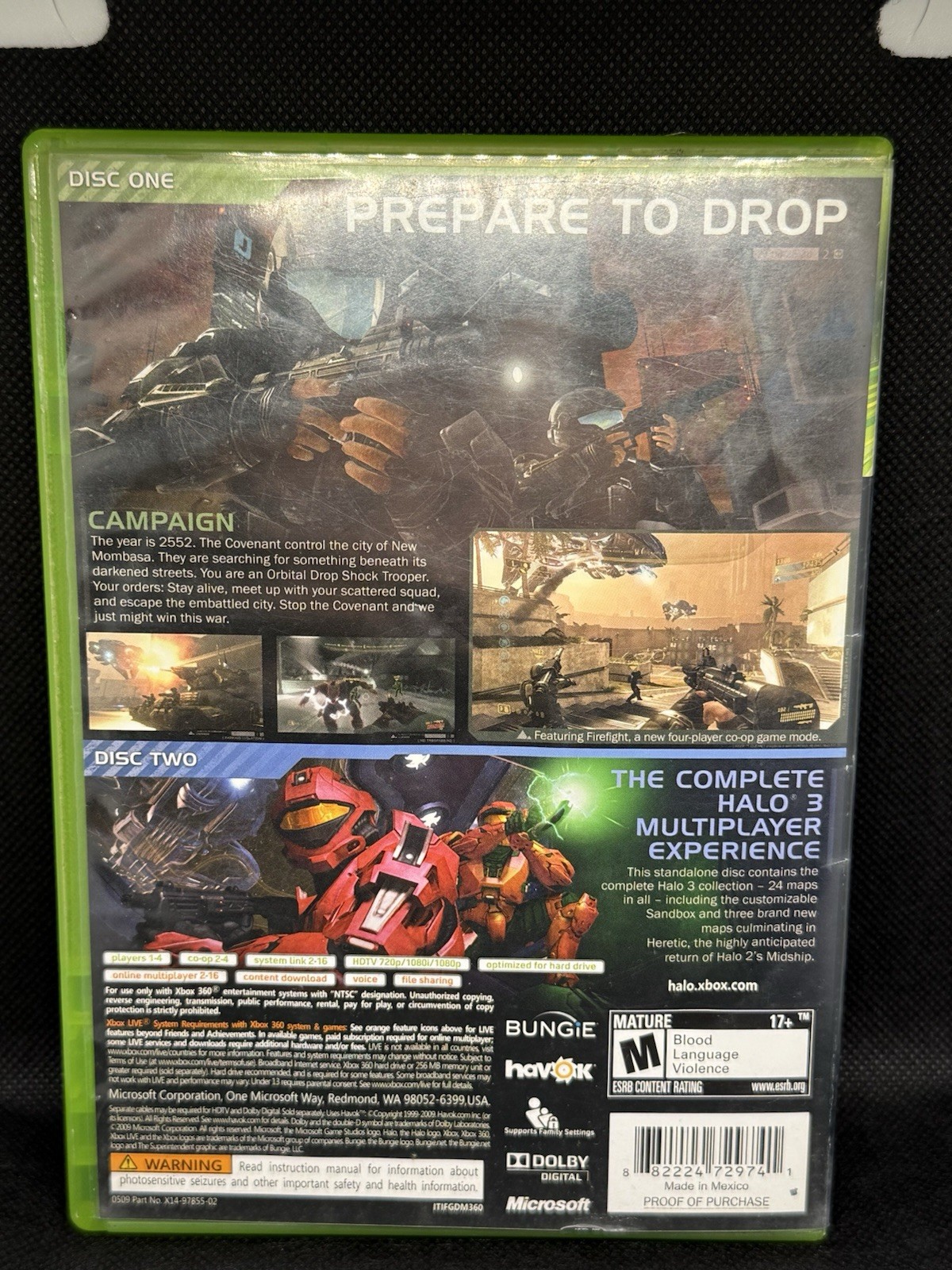 Halo 3: ODST (Halo Series) Xbox 360 TESTED & WORKING