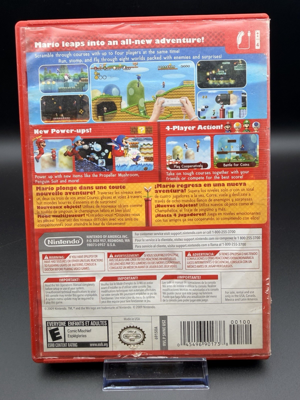 New Super Mario Bros. Wii (Nintendo Wii, 2009) Complete W/ Manual CIB Tested