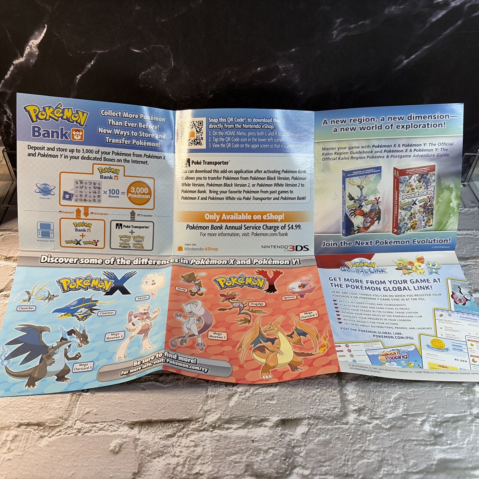 Pokemon X Version (Nintendo 3DS, 2013) Authentic Case & Insert Only