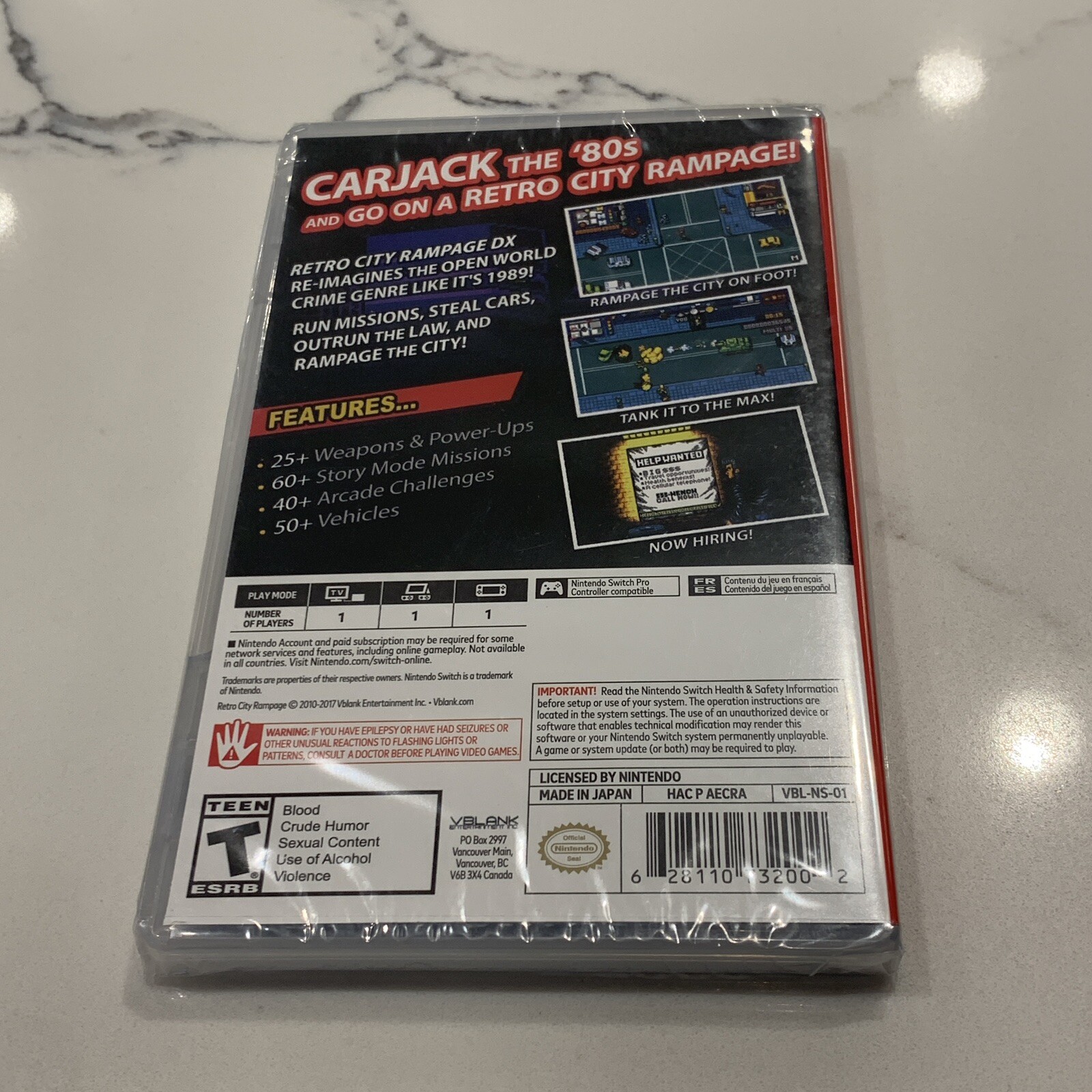 Retro City Rampage DX (Nintendo Switch) Brand New Factory SEALED FAST SHIPPED