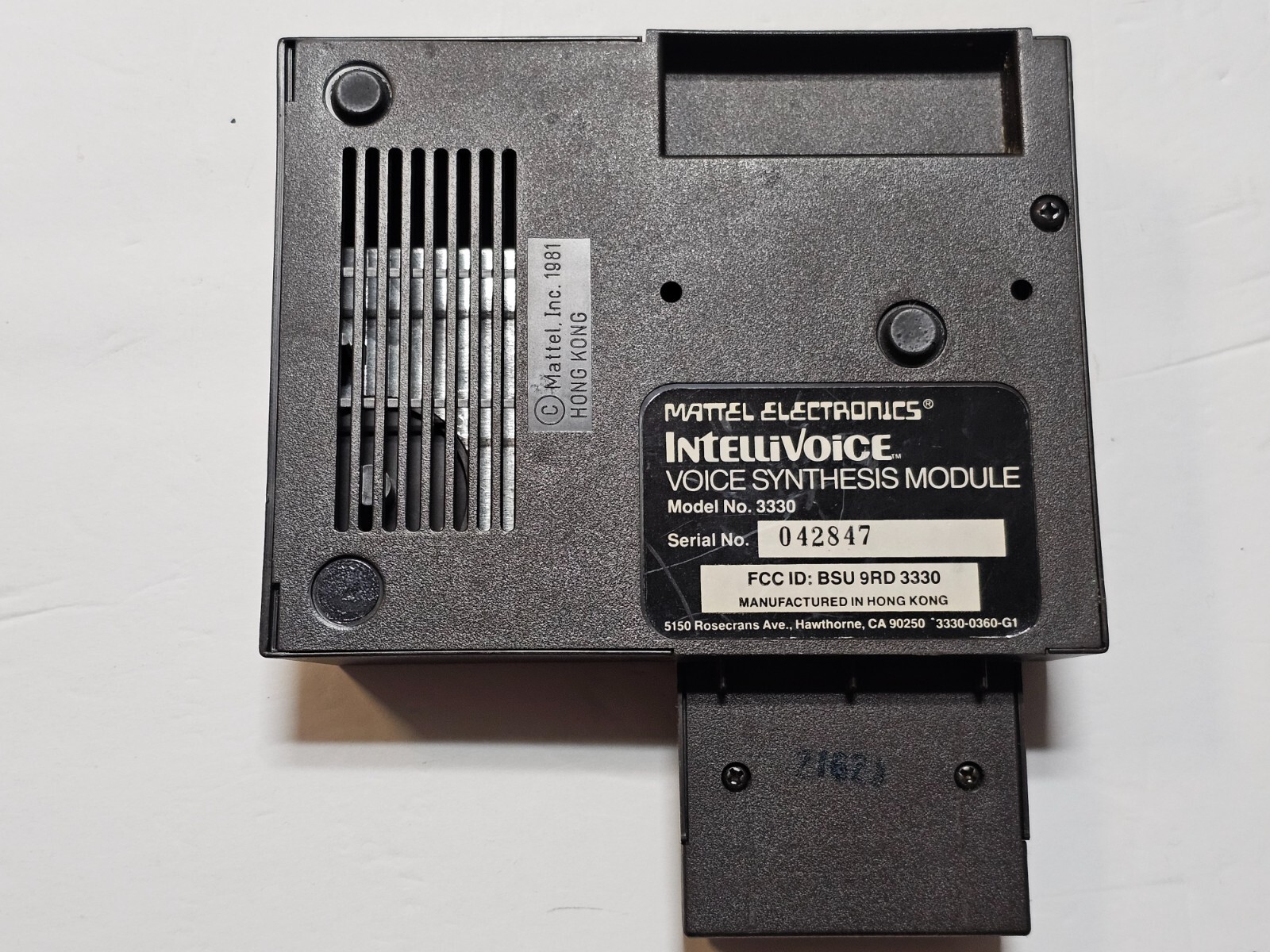 INTELLIVISION Intellivoice Voice Synthesis Module 3300 Adapter WORKING