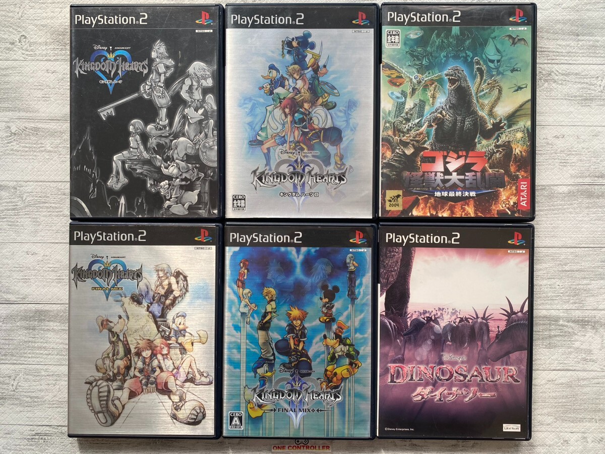 SONY PS2 Kingdom Hearts ⅠⅡ & Final Mix & Godzilla & Dinosaur from Japan