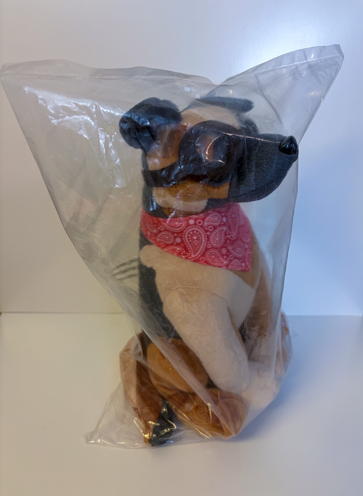 Fallout 4 Dogmeat Plush Stuffed Animal Bethesda Dog Bandana & Goggles