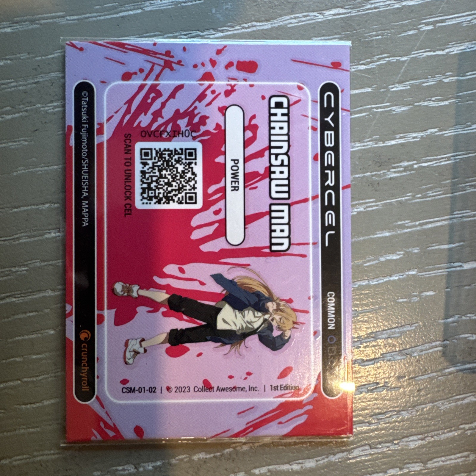 FiGPiN CHAINSAW MAN POWER CYBERCEL CARD COMMON *NEW*