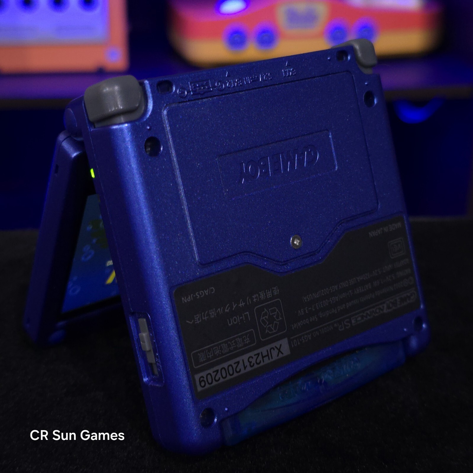 Blue Nintendo Game Boy Advance GBA SP IPS V2 Screen And USB-C