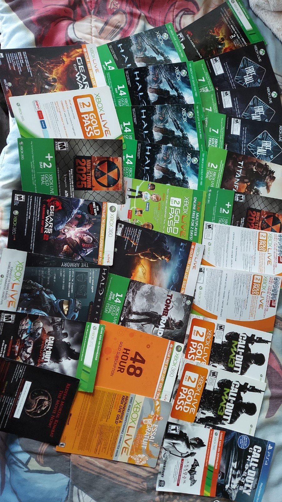 Xbox Live Membership Cards Unused (28 Cards)