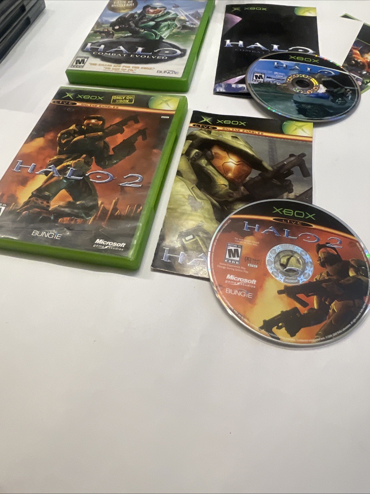 Halo CE Combat Evolved, Halo 2 Xbox Original Fully Tested 100% + Free Shipping!!