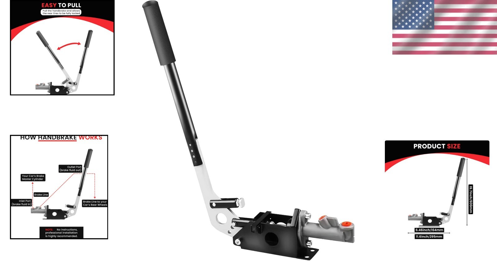 Professional Hydraulic Handbrake – Rust Resistant & Easy Installation for Racing