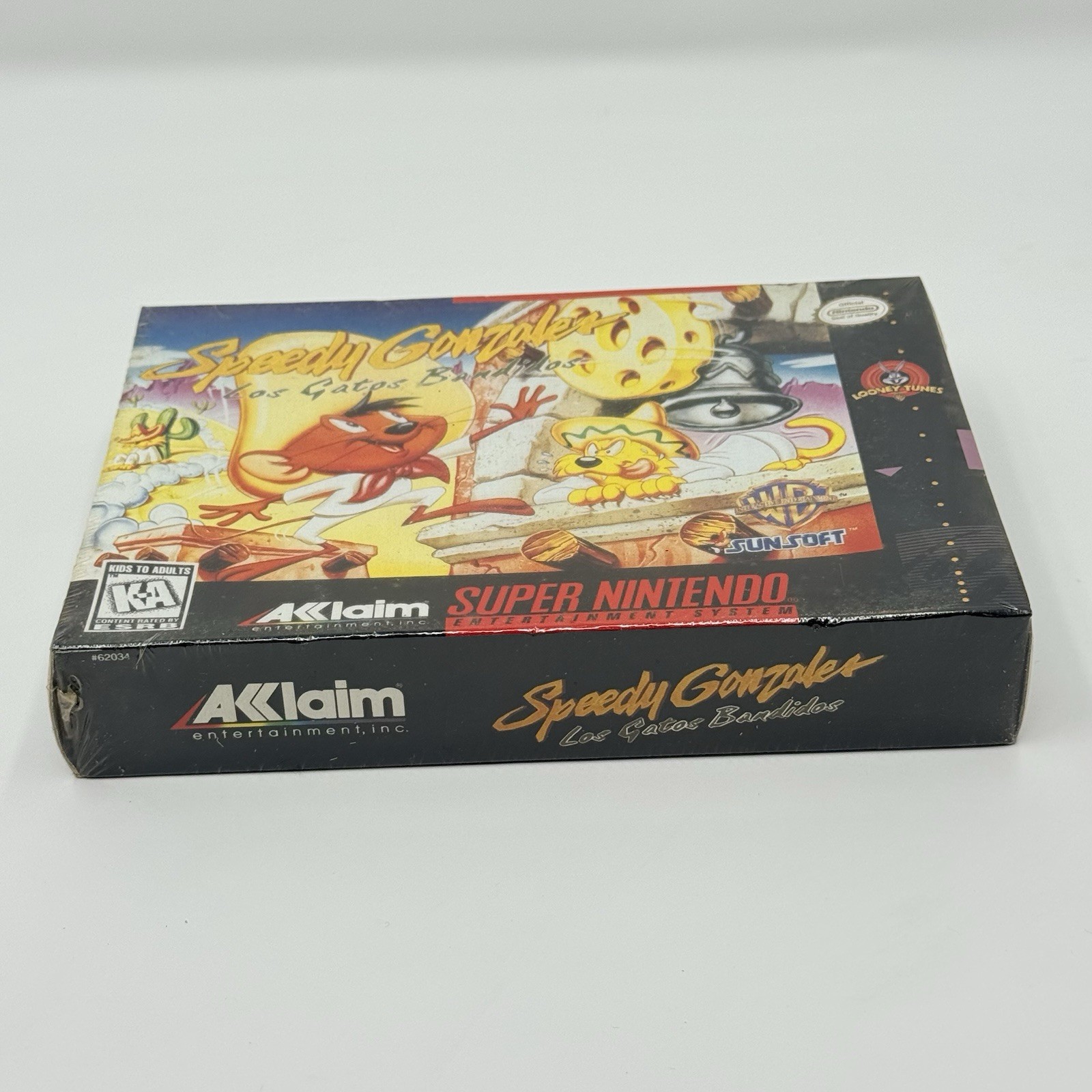 Speedy Gonzales Los Gatos Bandidos SNES Factory Sealed Hang Tab Mexico