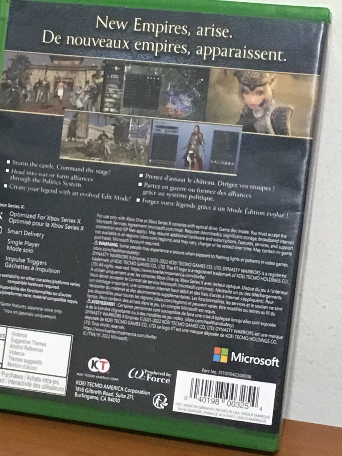 Dynasty Warriors 9 Empires Xbox One Series X