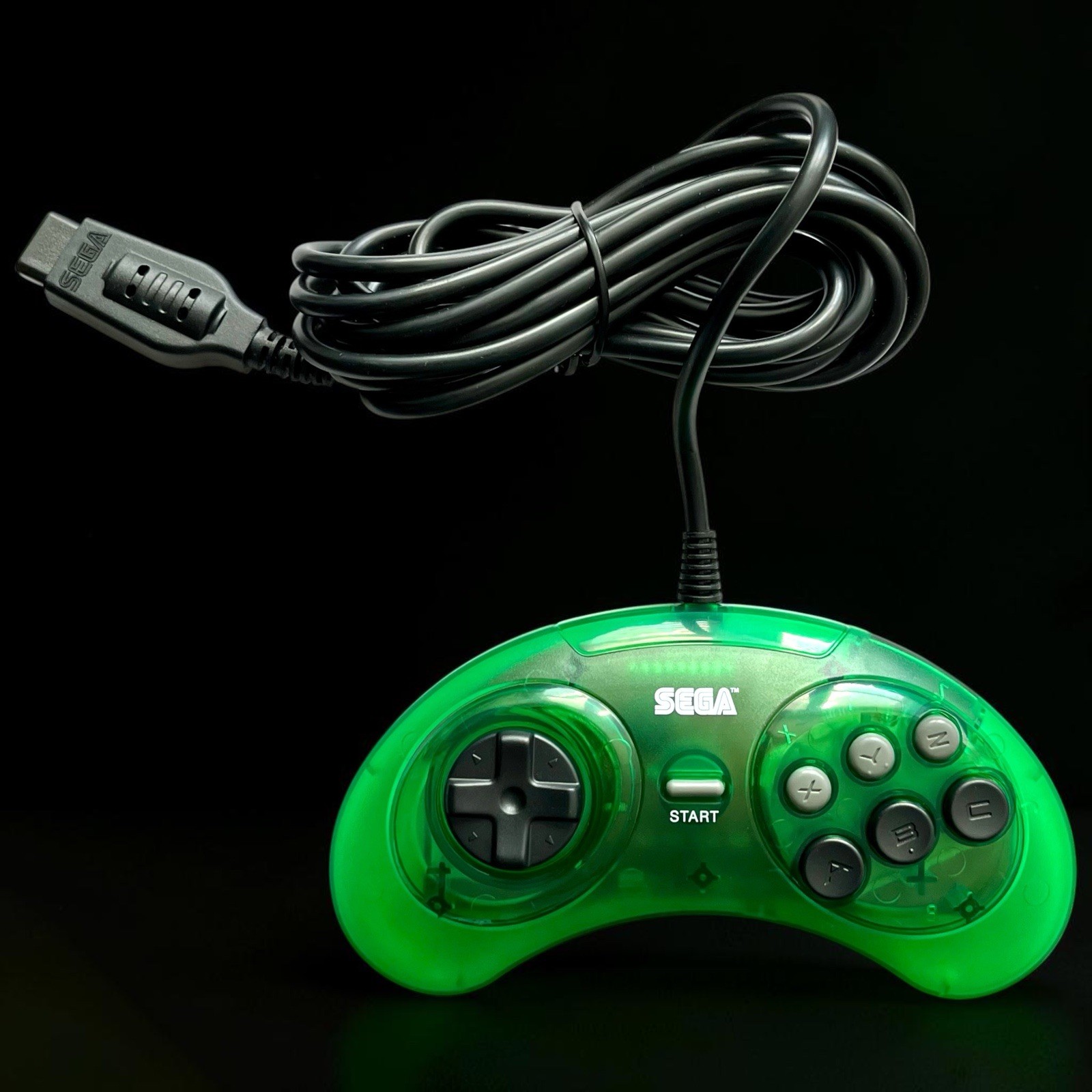 Custom SEGA Genesis 6 Button Controller Funtastic Jungle NEW 10FT Cable MK-1653