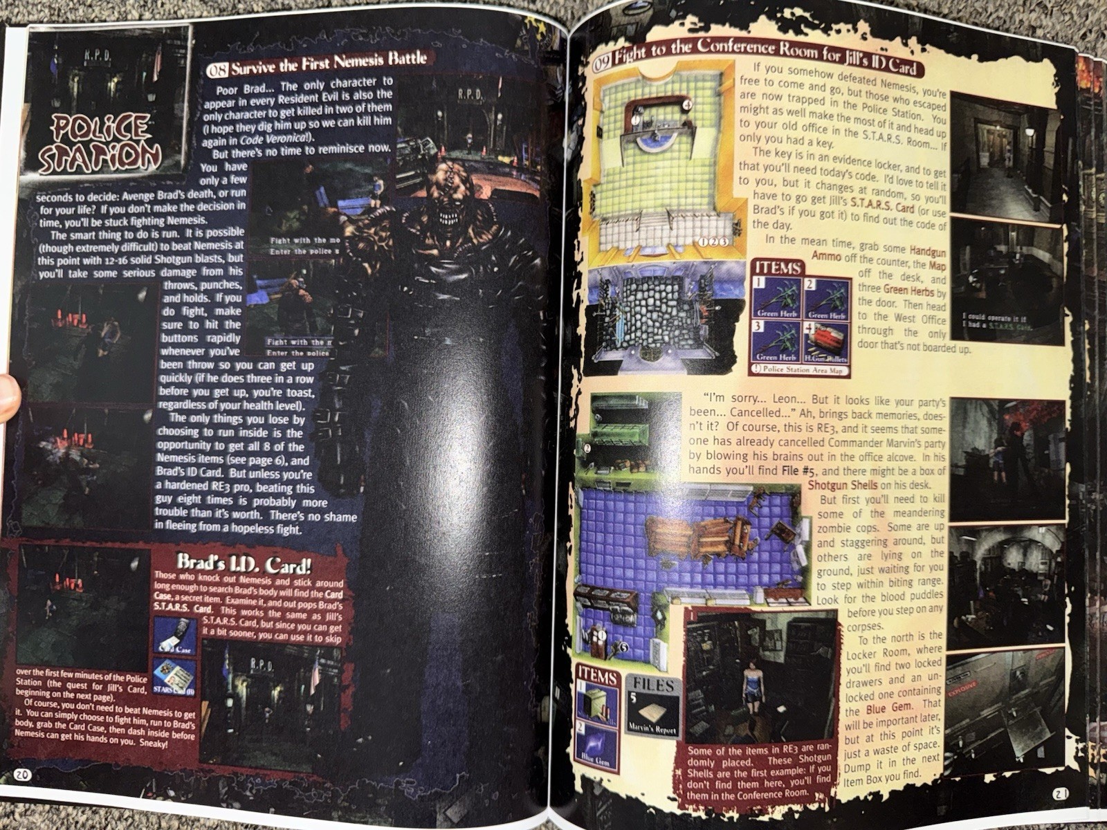 Resident Evil 3: Nemesis Versus PS1 Custom Hardcover Complete Strategy Guide