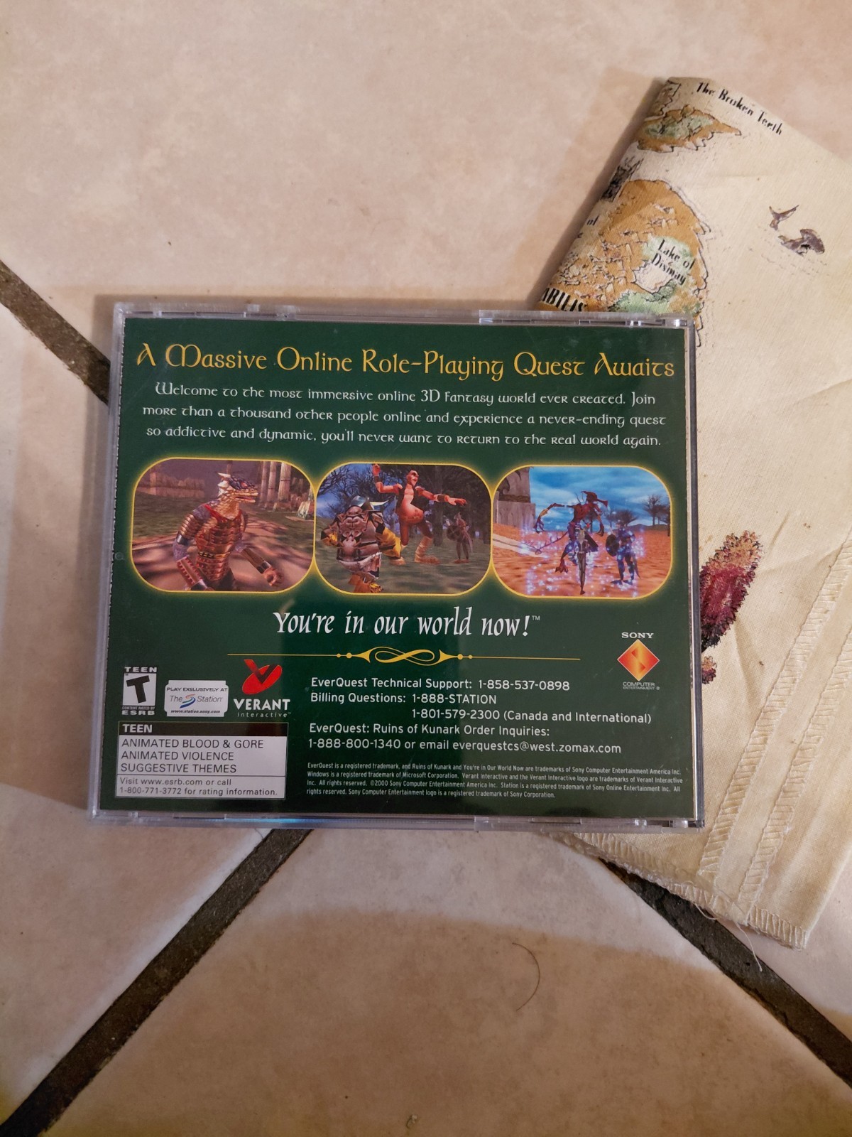 EverQuest: The Ruins of Kunark, With Map (PC, 2000)