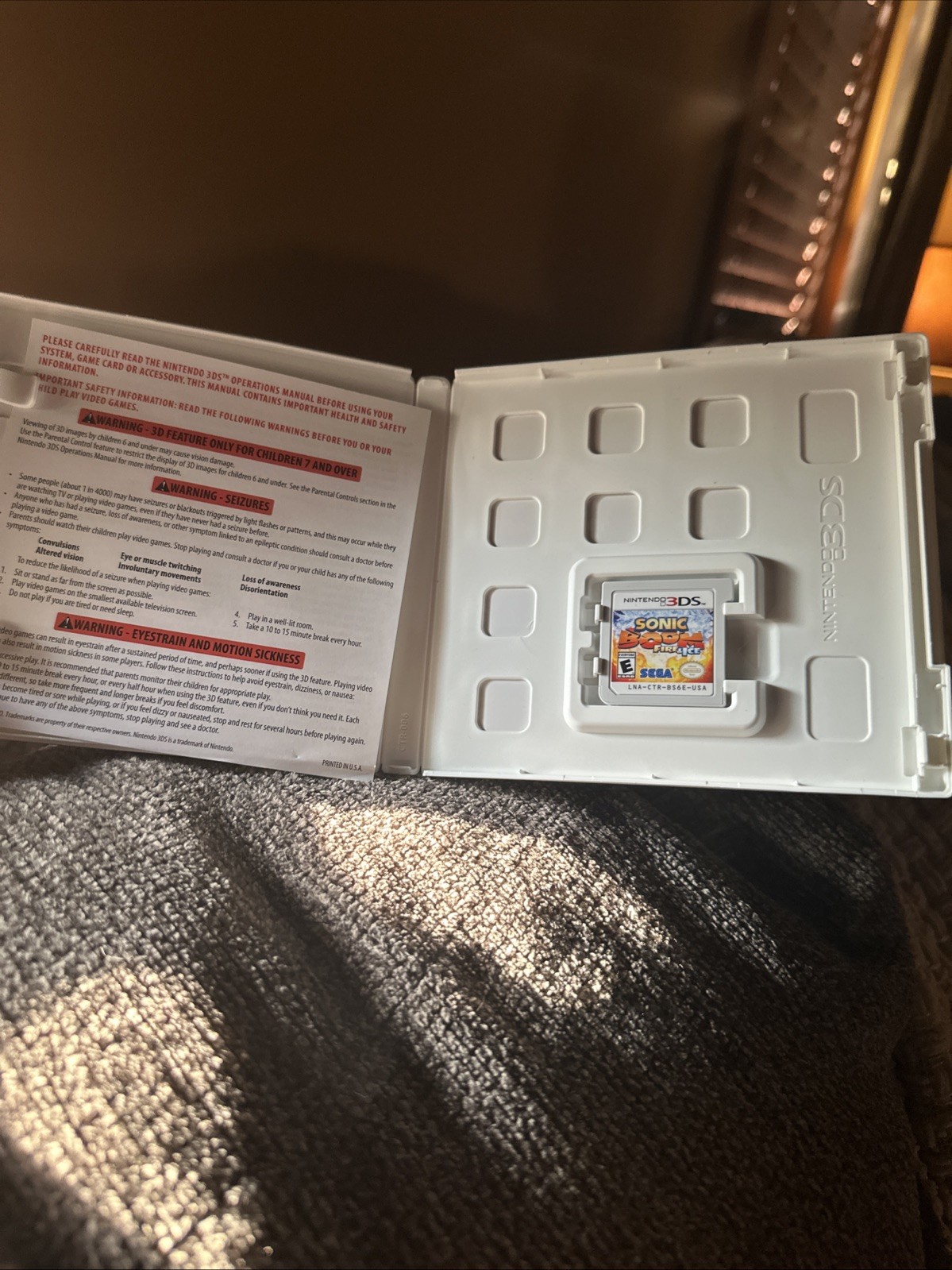 Sonic Boom: Fire & Ice (Nintendo 3DS, 2016) Complete W/ Case