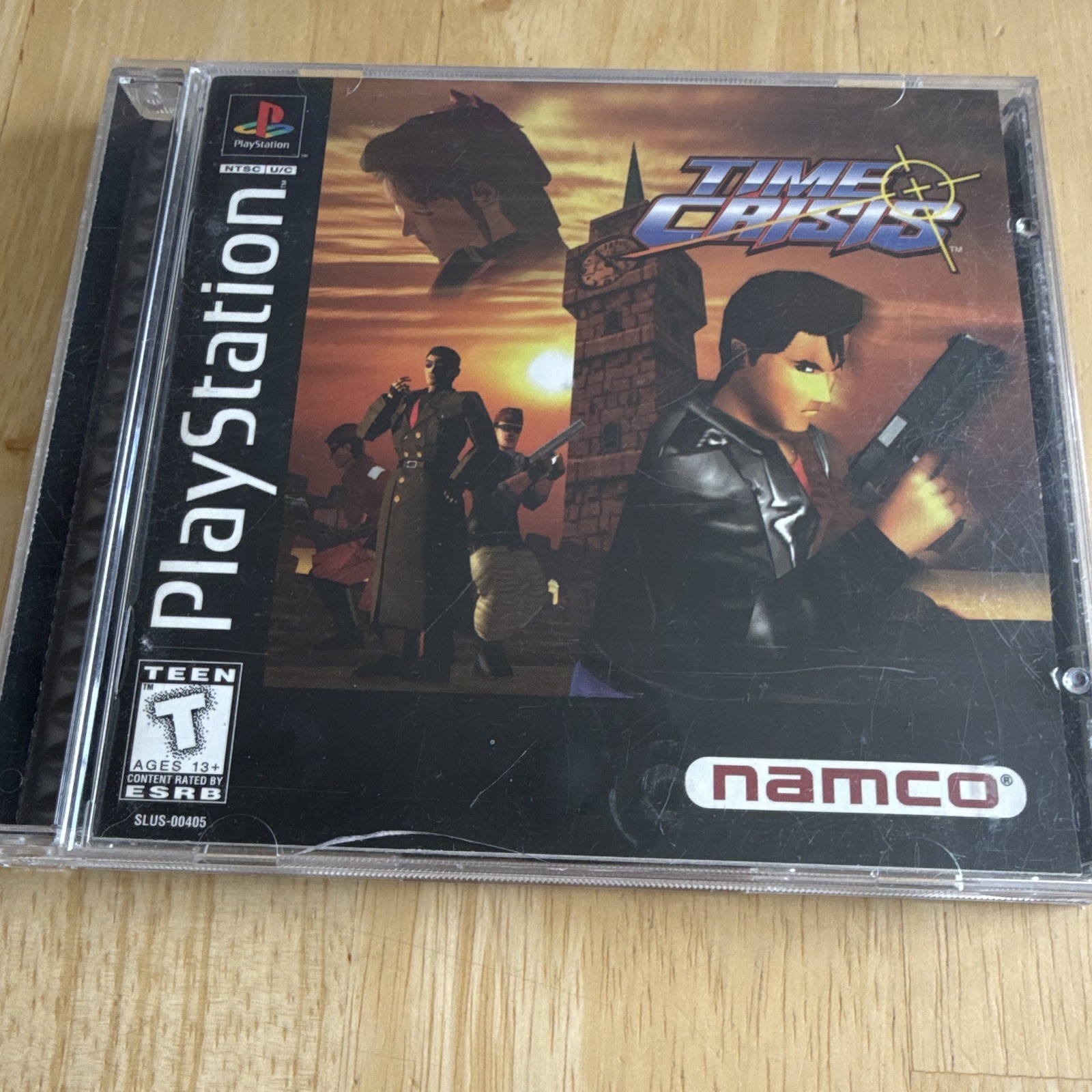 Time Crisis PS1 w/ Manual, T-Teen NTSC-U/C (US/CA) 1996 Shooter Black Label