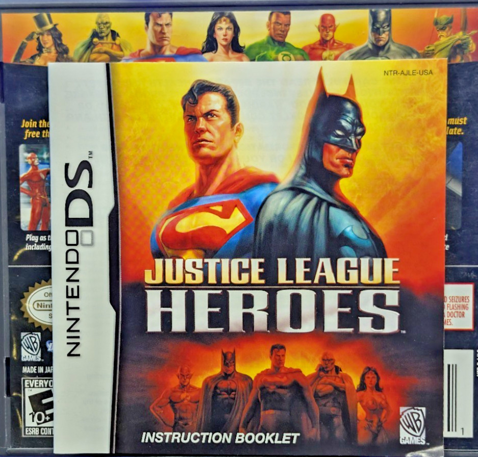 Justice League Heroes (Nintendo DS, 2006) DC Comics CIB Complete
