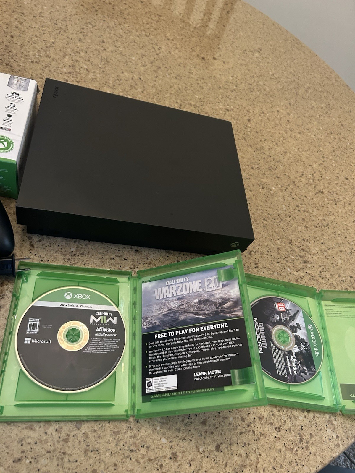 Microsoft Xbox One X 1 TB Bundle w/ PowerA Controller, Cables WORKING TESTED